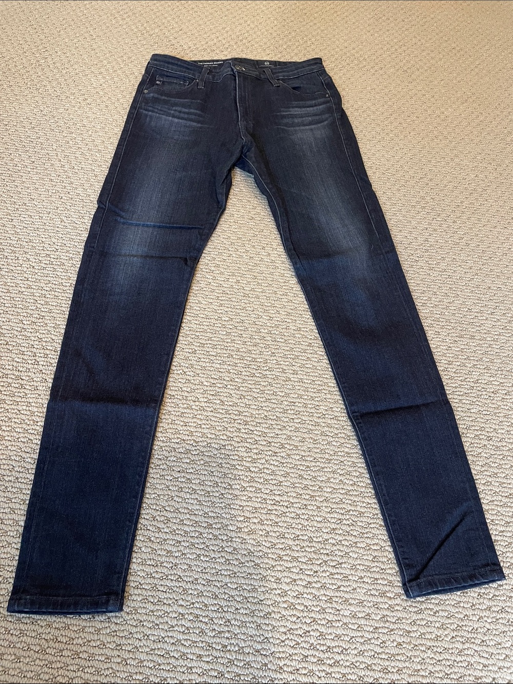 AG Adriano Goldschmied Women's Slim Straight Dark Indigo Jeans